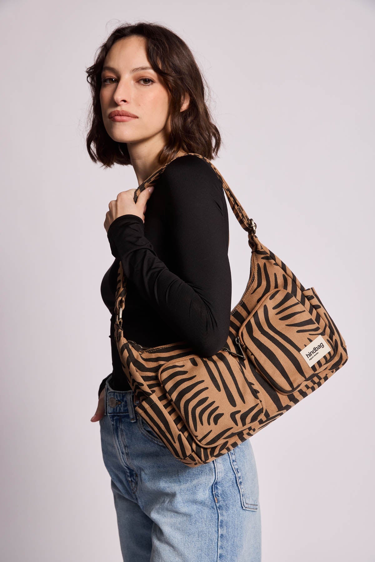 Emile Multipocket Bag Zebra Cinnamon