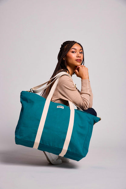 Peacock Blue Jean Bag