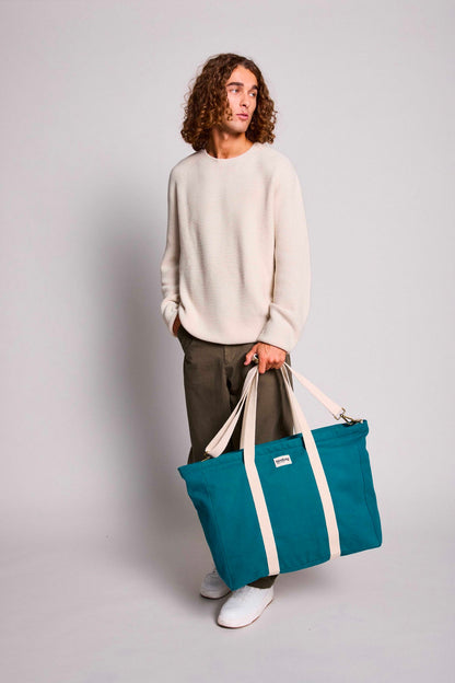 Peacock Blue Jean Bag