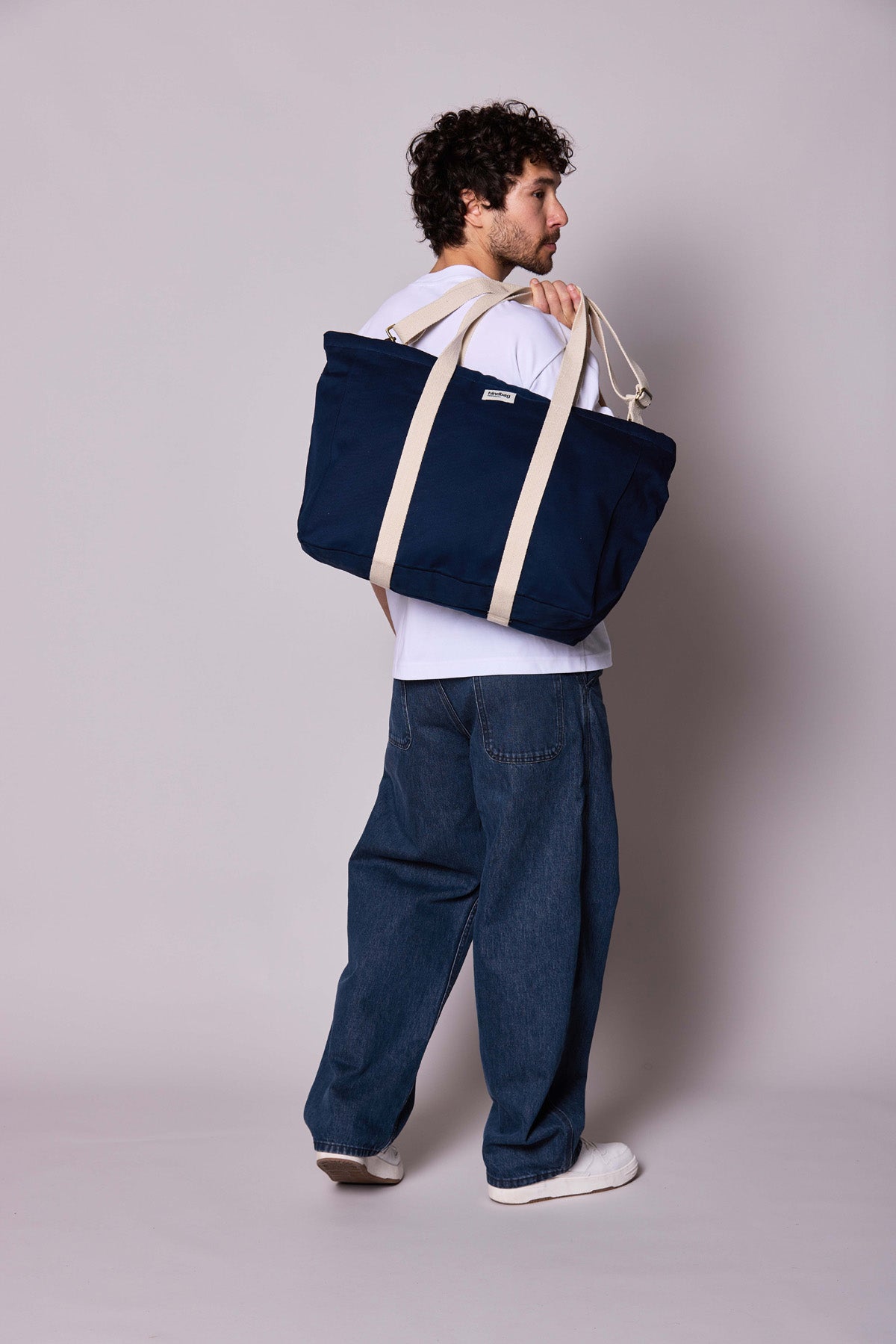 Navy Jean Bag
