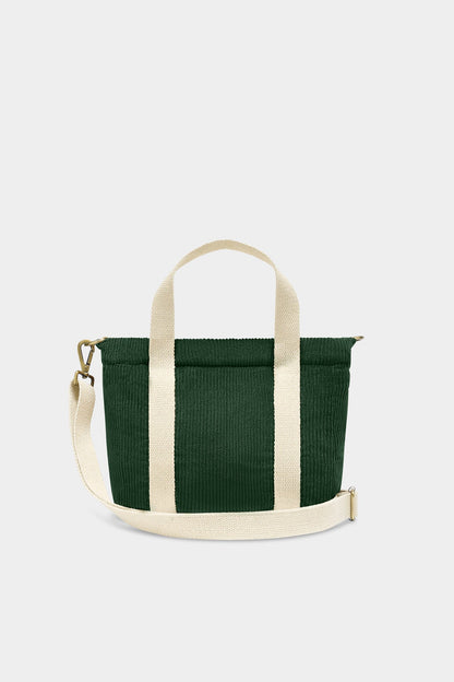 Louise Pine Green Corduroy Handbag