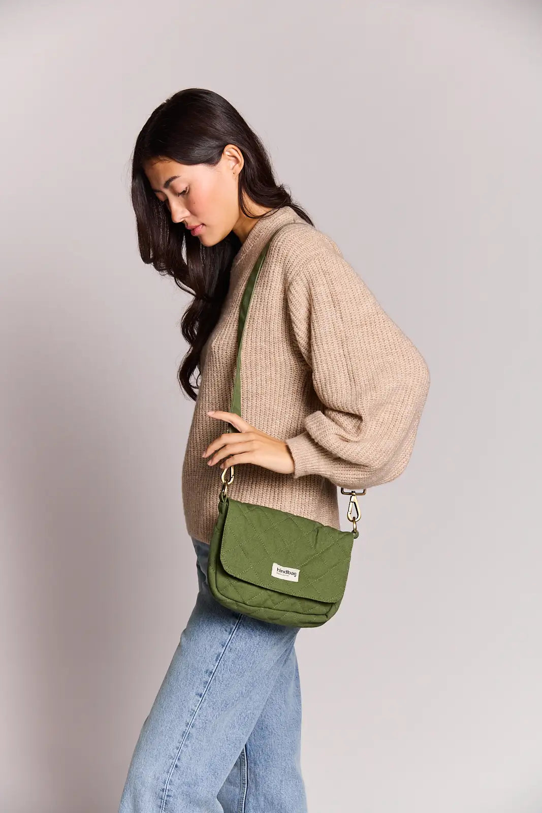 Margault Olive quilted handbag