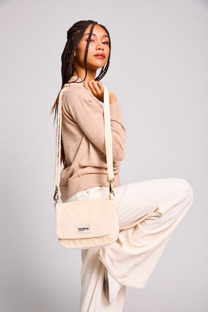 Margault cream corduroy Crossbody