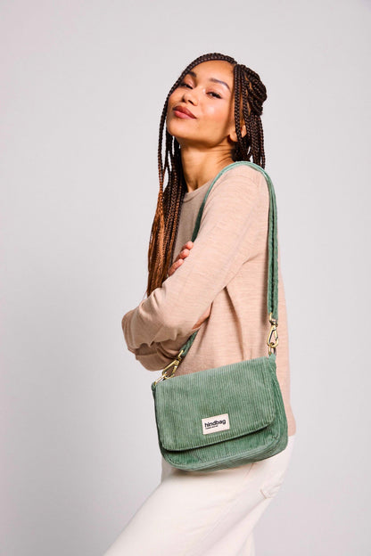 Margault Mint Green Corduroy Handbag