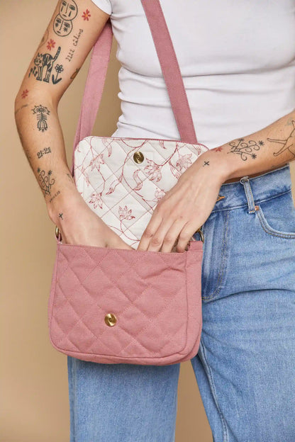 Margault Blush quilted handbag