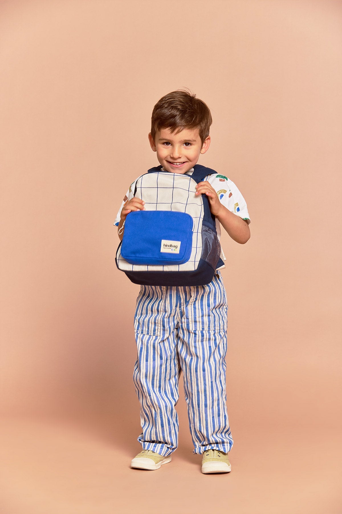 Romy Tricolor Checkered Backpack