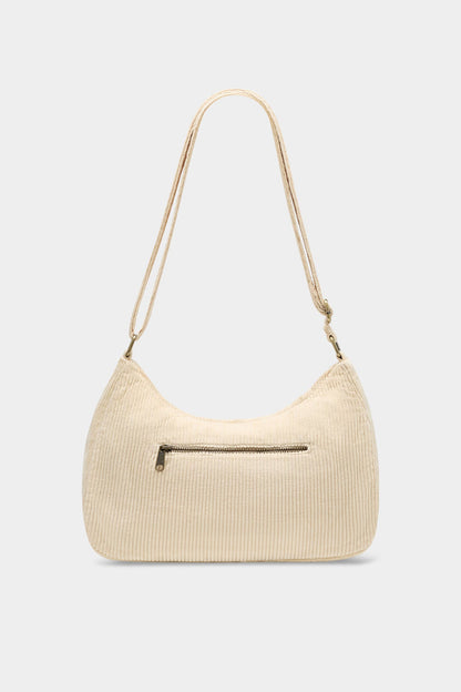 Rosa cream corduroy Crossbody Bag