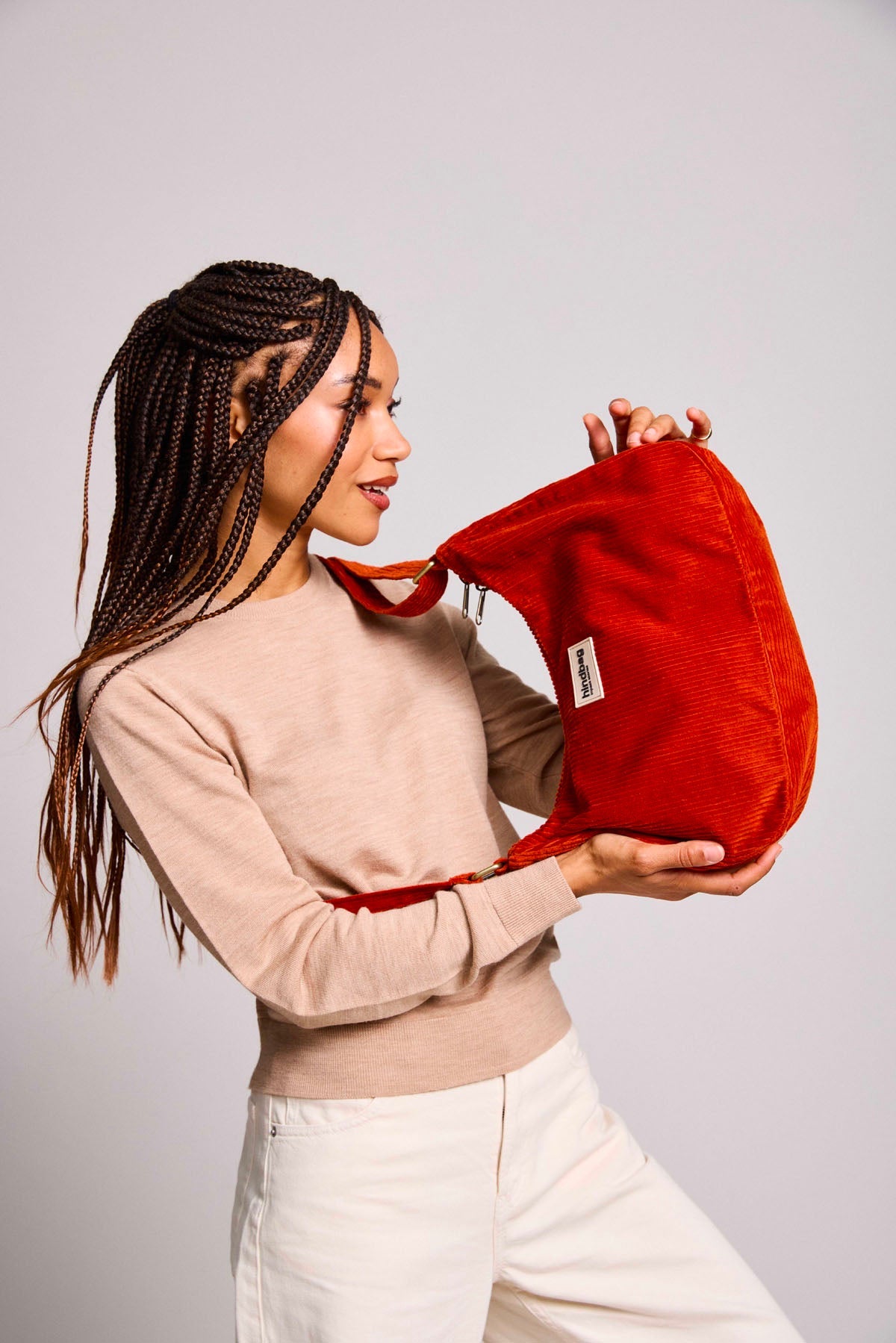Rosa Brick Corduroy Bag