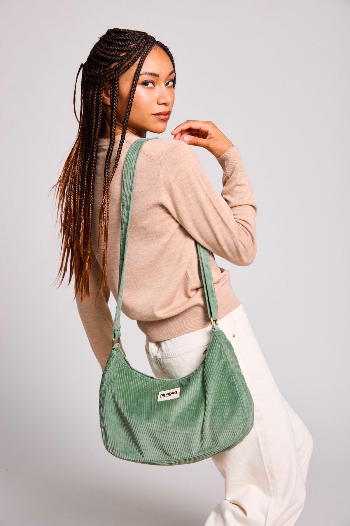 Rosa Mint Green Corduroy Bag