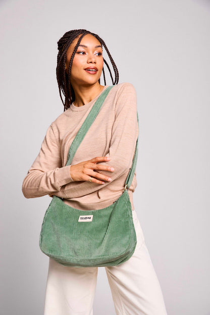Rosa Mint Green Corduroy Bag