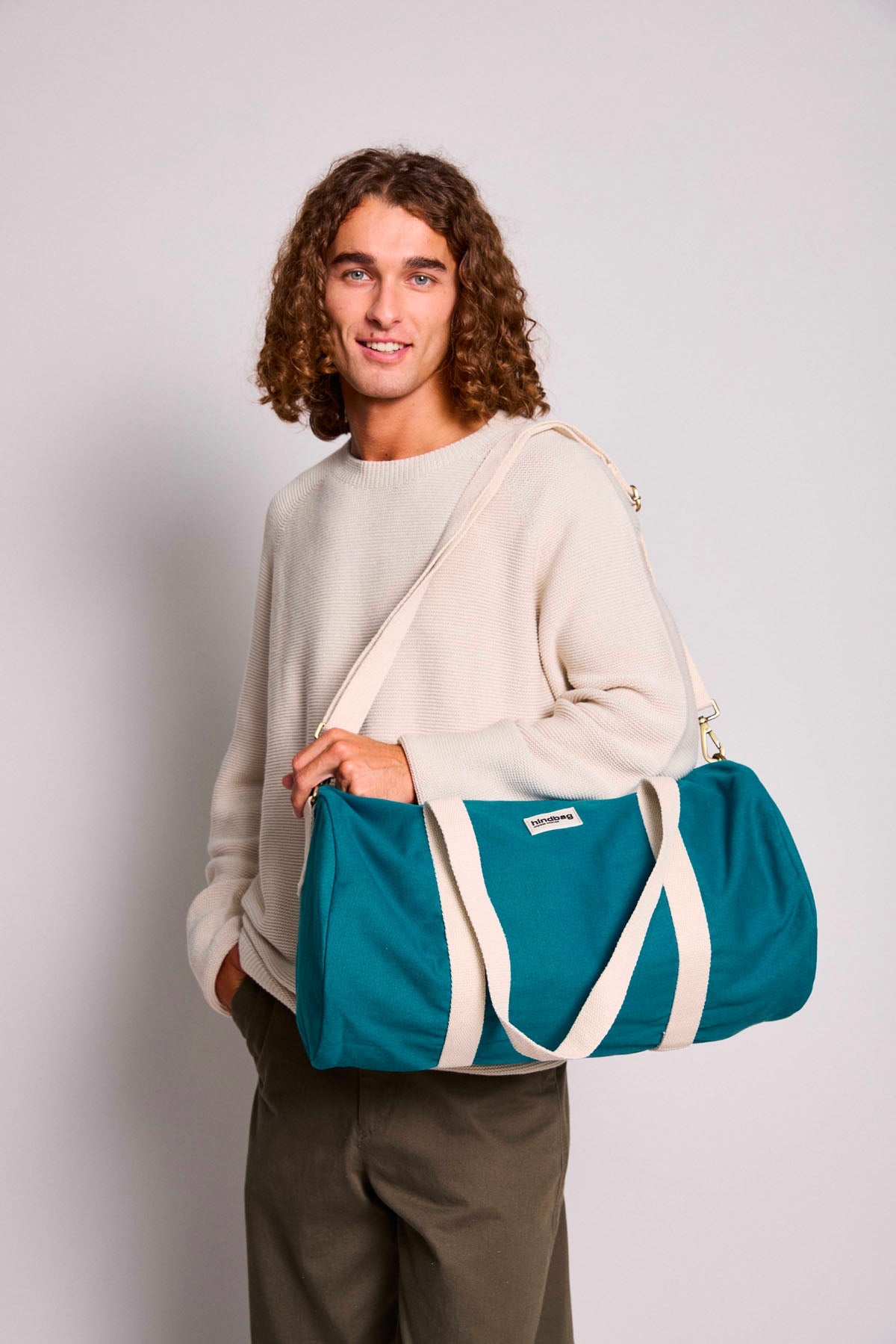 Simon Peacock Blue Duffel Bag
