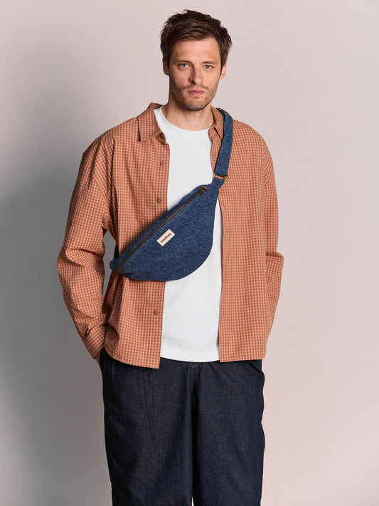 Sasha dark blue denim Bum bag