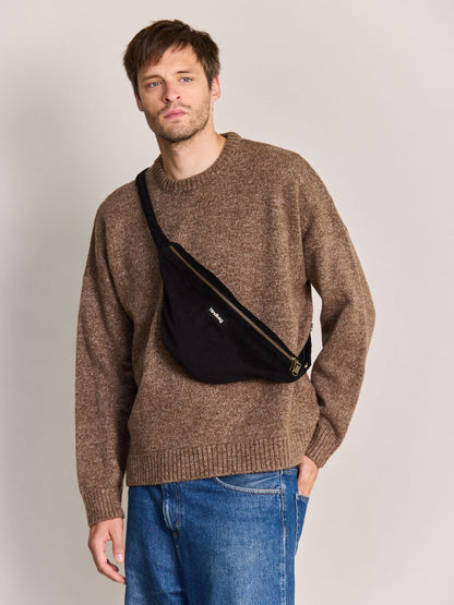 Sasha black corduroy Bum Bag