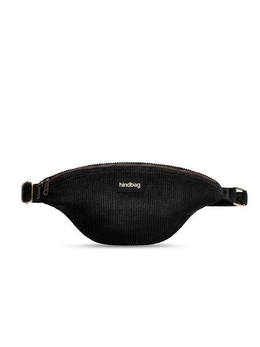 Sasha black corduroy Bum Bag