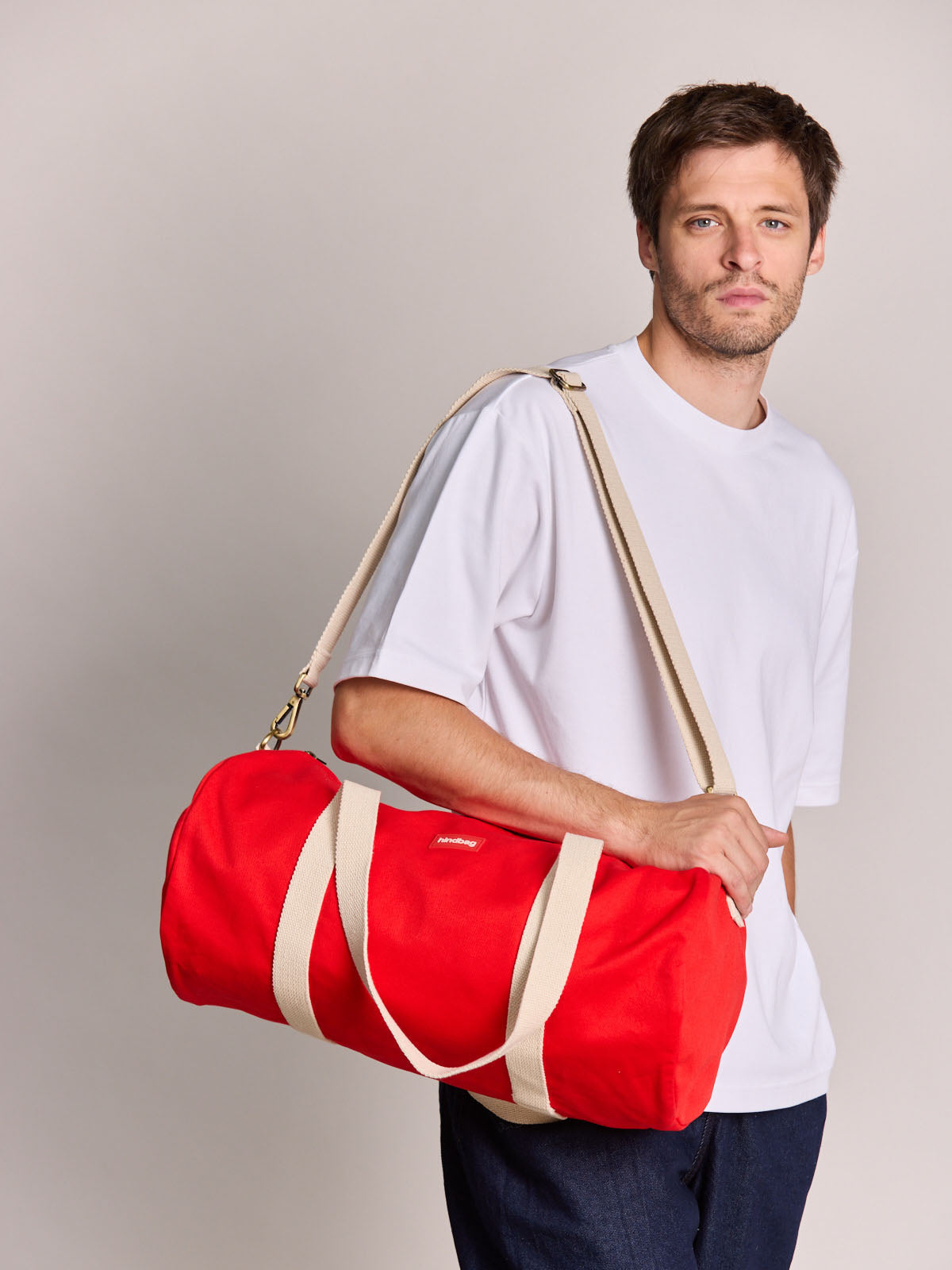 Simon Carmine Red Duffle Bag