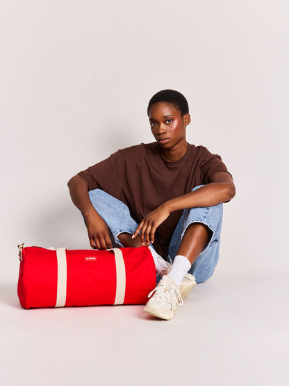 Simon Carmine Red Duffle Bag