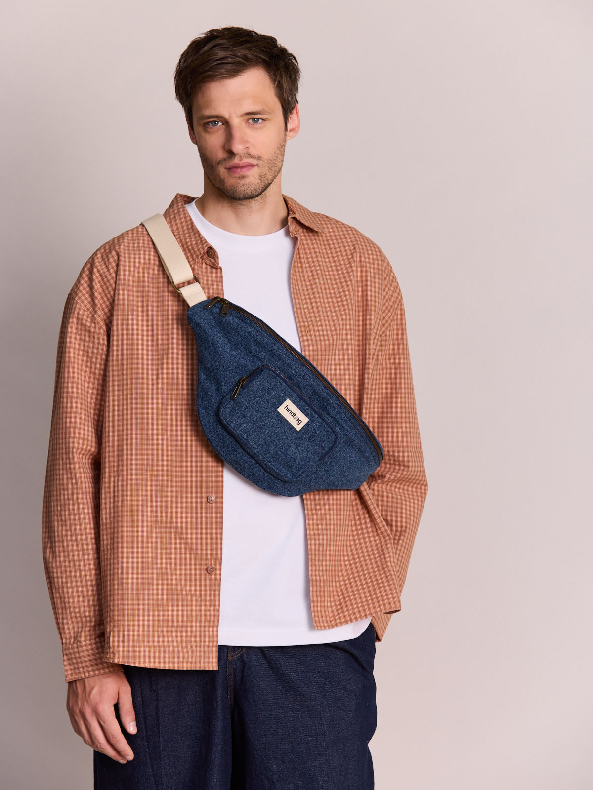 Sofia dark blue denim Bum bag