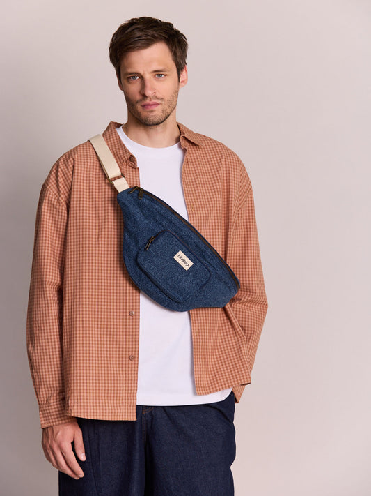Sofia dark blue denim Bum bag