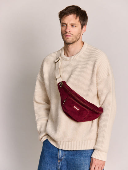 Sofia burgundy corduroy Bum bag