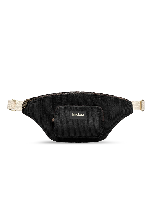 Sofia black corduroy Bum bag