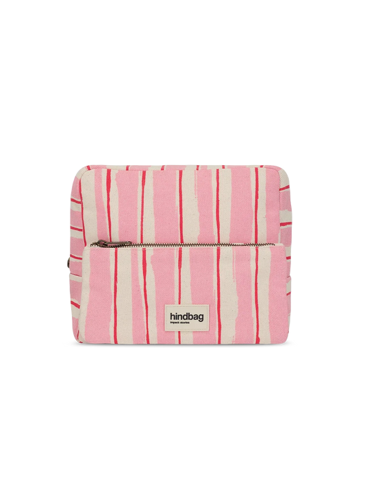 XL Toiletry Bag Alix Pink and Red Stripes