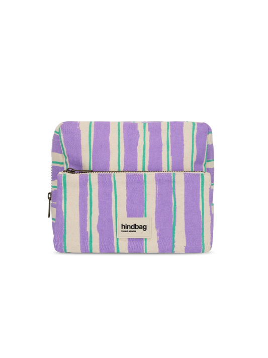 XL Alix Green and Parma Stripes toiletry bag
