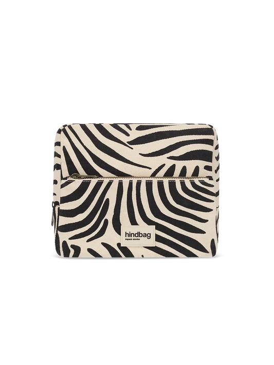 Alix Ecru Zebra XL Toiletry Bag