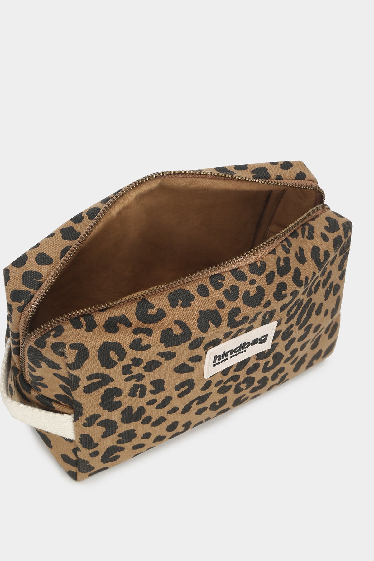 Leon Leopard cinnamon toiletry bag