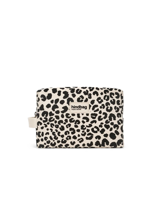 Leon Leopard off-white toiletry bag