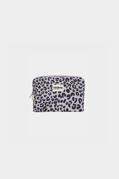 Léon Leopard Lilac Toiletry Bag