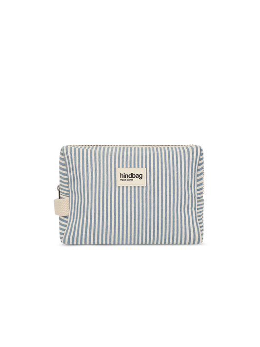 Leon Blue Stripes Toiletry Bag