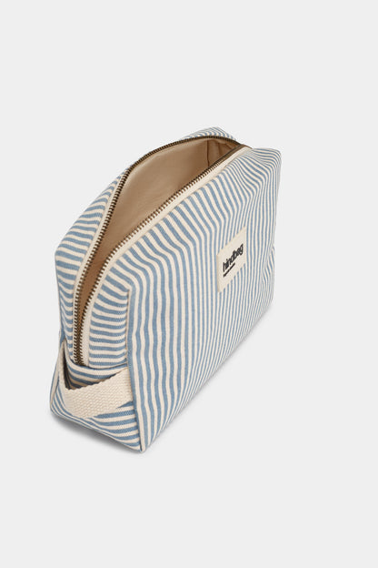 Leon Blue Stripes Toiletry Bag
