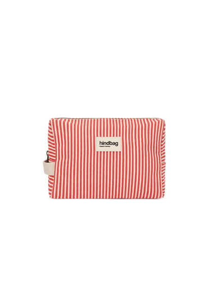 Leon red Stripes Toiletry Bag