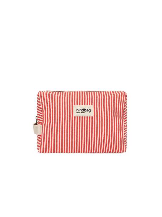 Leon red Stripes Toiletry Bag