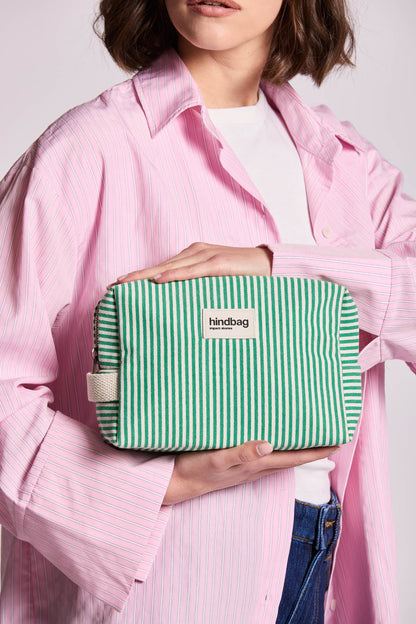 Leon Green Stripes toiletry bag