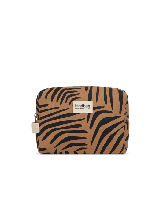 Léon Zebra Cinnamon Toiletry Bag
