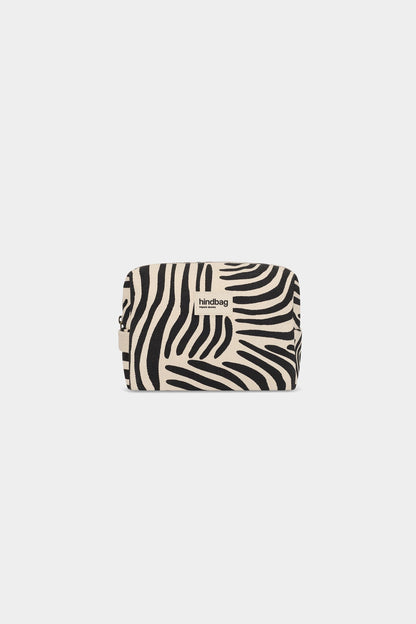Léon Ecru Zebra Toiletry Bag