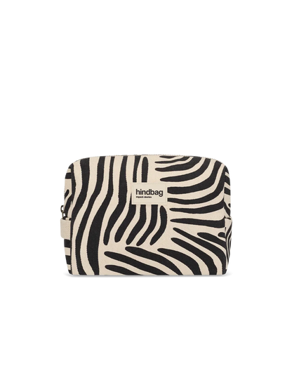 Léon Ecru Zebra Toiletry Bag