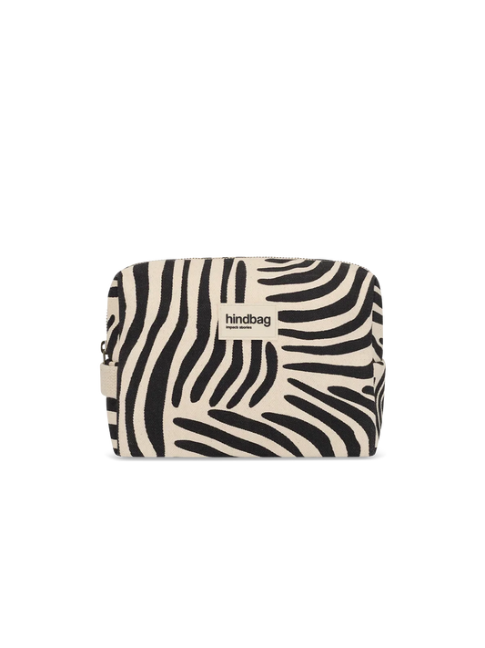 Léon Ecru Zebra Toiletry Bag
