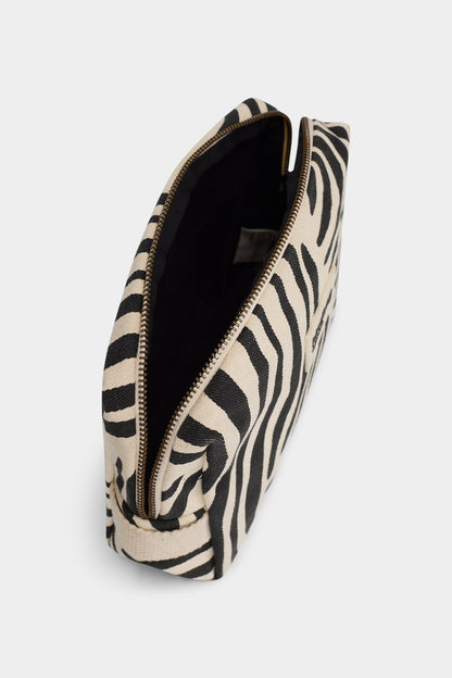 Léon Ecru Zebra Toiletry Bag
