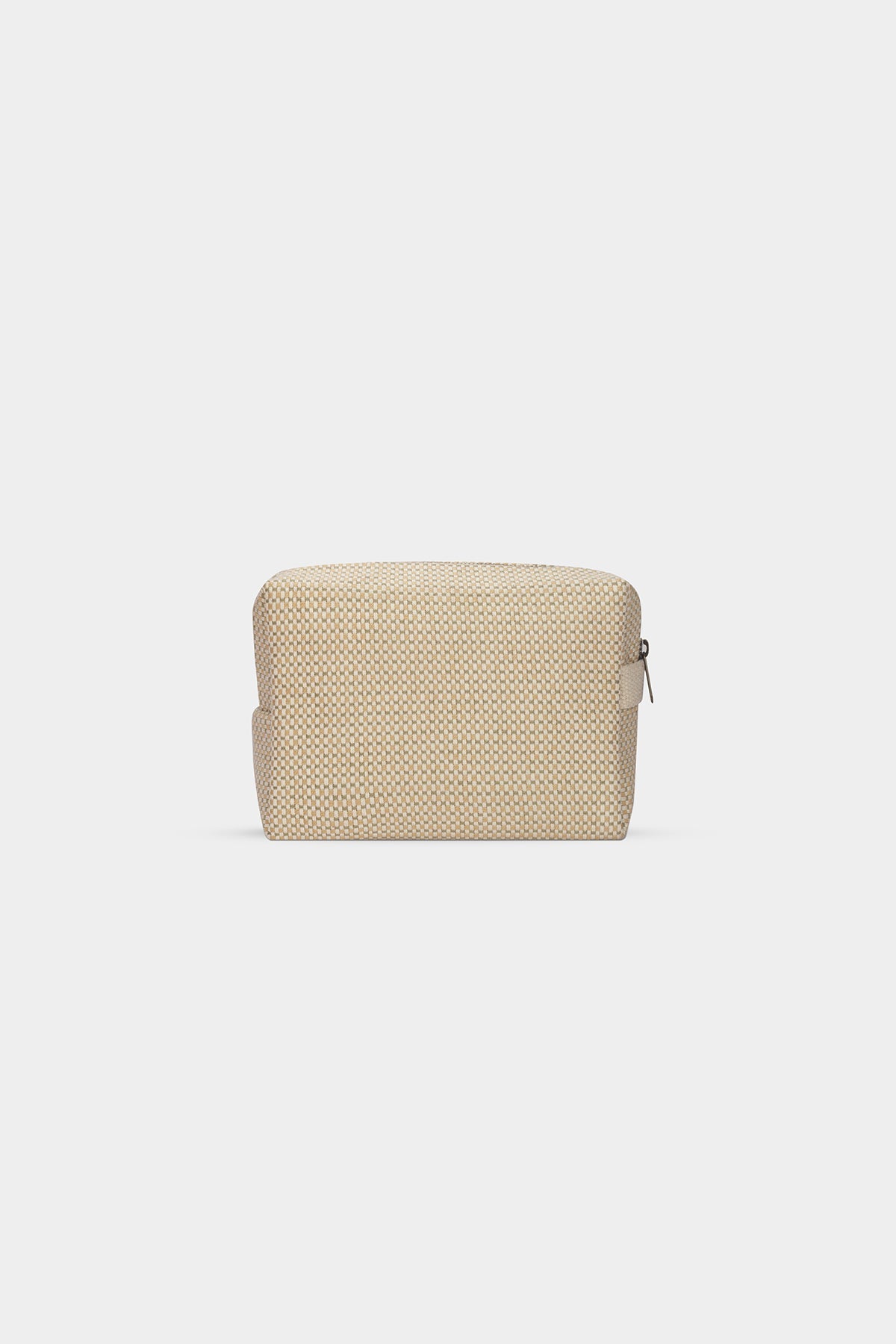 Leon nude woven toiletry bag