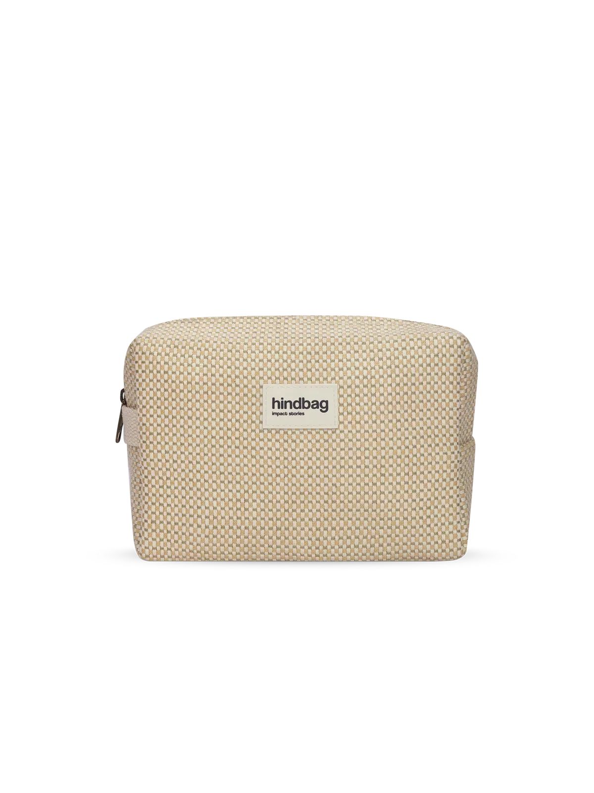 Leon nude woven toiletry bag