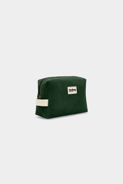 Leon Pine Green Corduroy Toiletry Bag