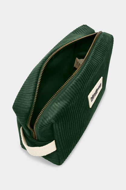 Leon Pine Green Corduroy Toiletry Bag
