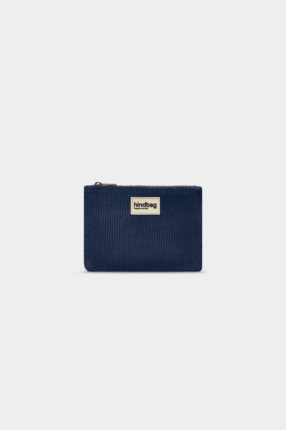 Lou Navy Corduroy Pouch
