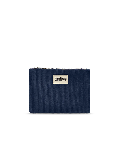 Lou Navy Corduroy Pouch