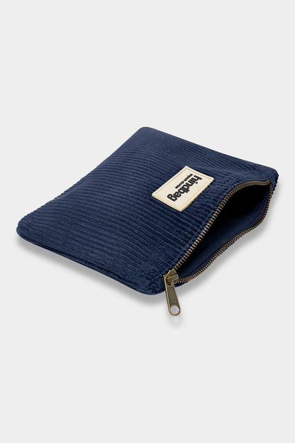 Lou Navy Corduroy Pouch