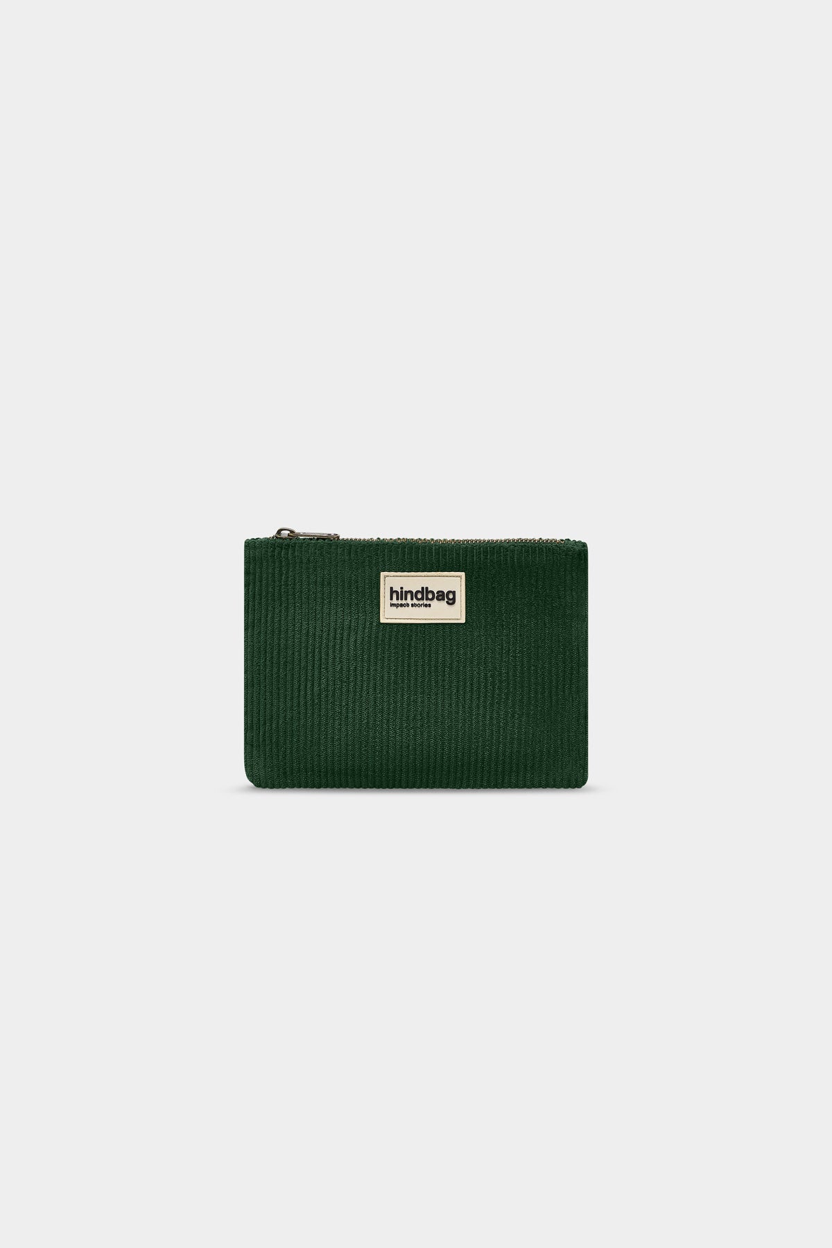 Lou Pine Green Corduroy Pouch