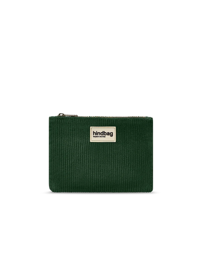 Lou Pine Green Corduroy Pouch