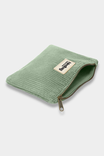 Lou Mint Green Corduroy Pouch